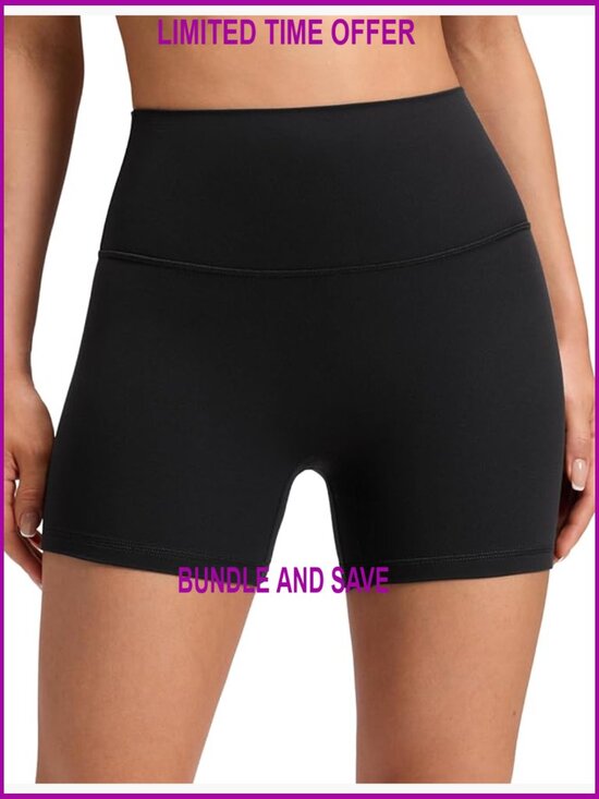 Pants - Butterluxe No Front Seam Biker Shorts 4" High Waisted Lounge Pilates Workout